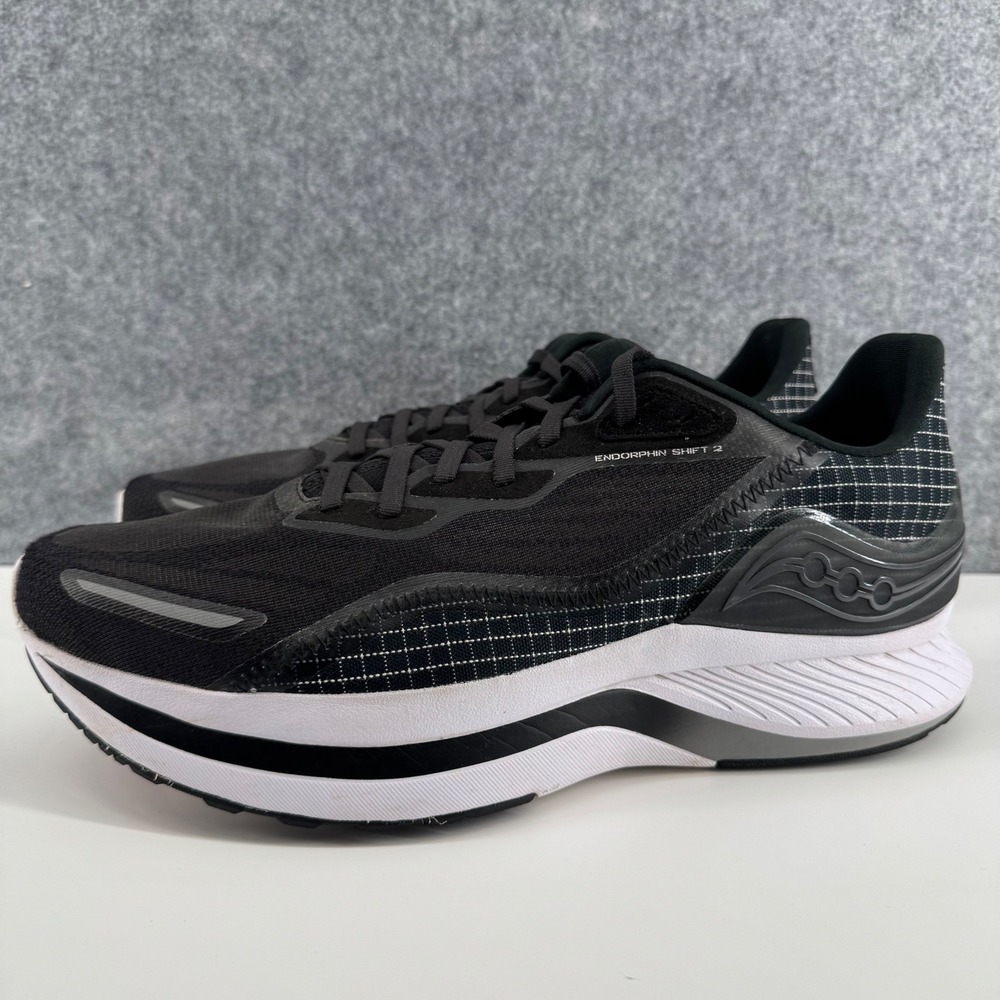 Saucony Endorphin Shift 2 Running Shoes Mens 12 Black S20689-10 Athletic Sneaker